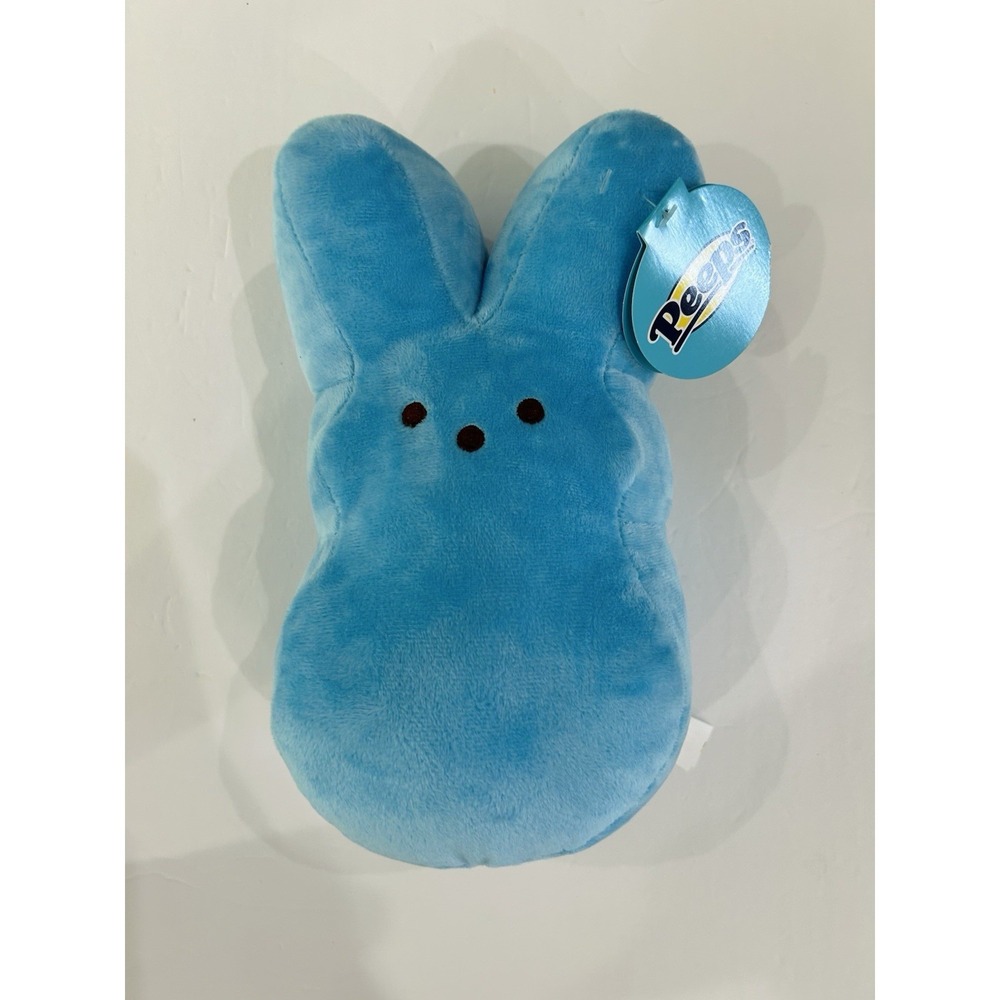 Peeps‎ Solid Blue Bunny Plush 12" Soft Pillow Squishy Easter Collectible NWT
